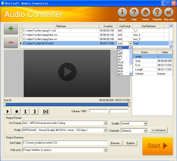 convert flv to flac