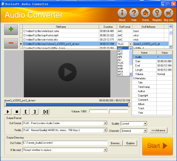 movie audio format converter